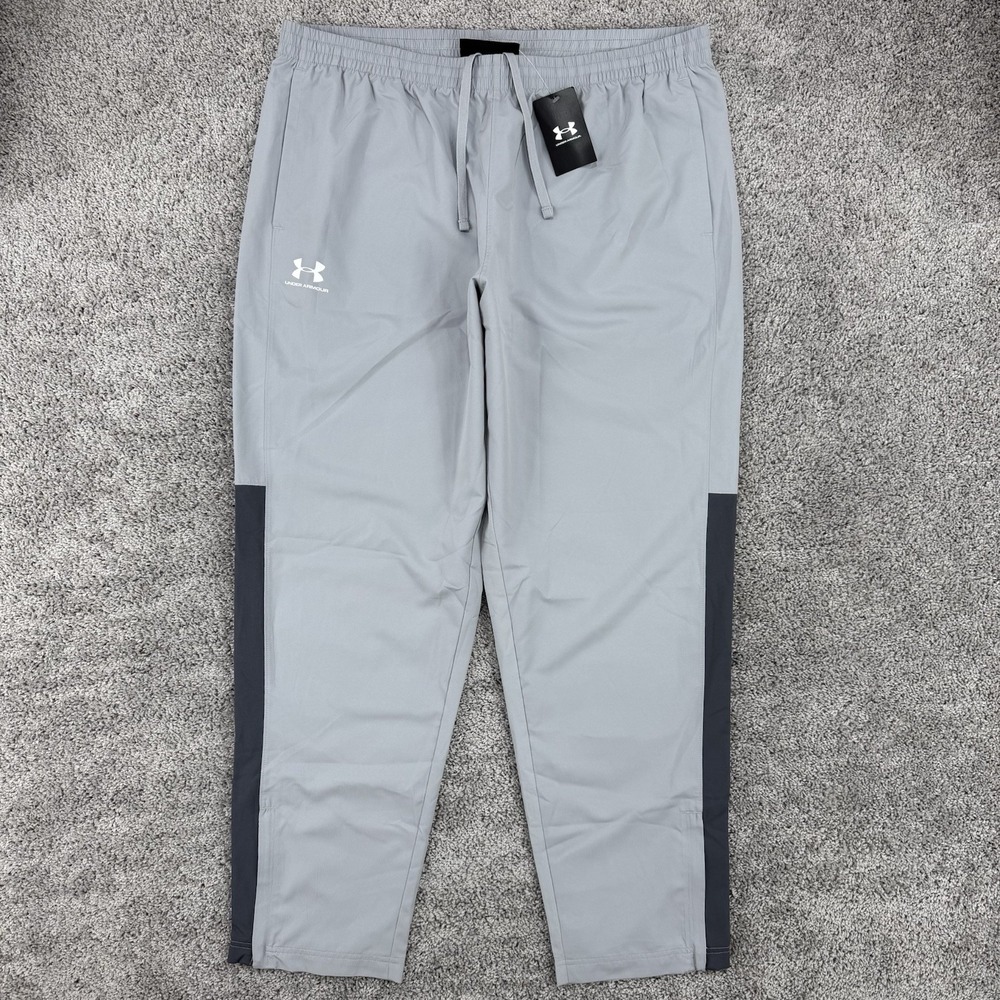 Under Armour Vital Woven Pants Men's 2XL NWT Gray Lined Zip Leg Loose Track Wind